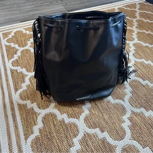 Victoria's Secret Black Fringe Tote Bag